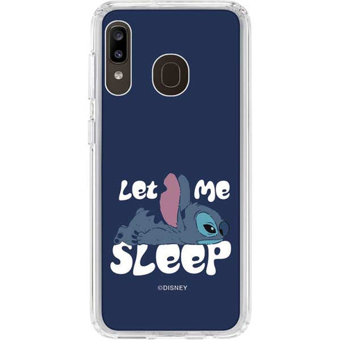 Disney Lilo and Stitch Let Me Sleep Galaxy A20 Clear Case